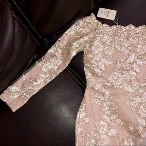Detailed Embroidered Cocktail Dress